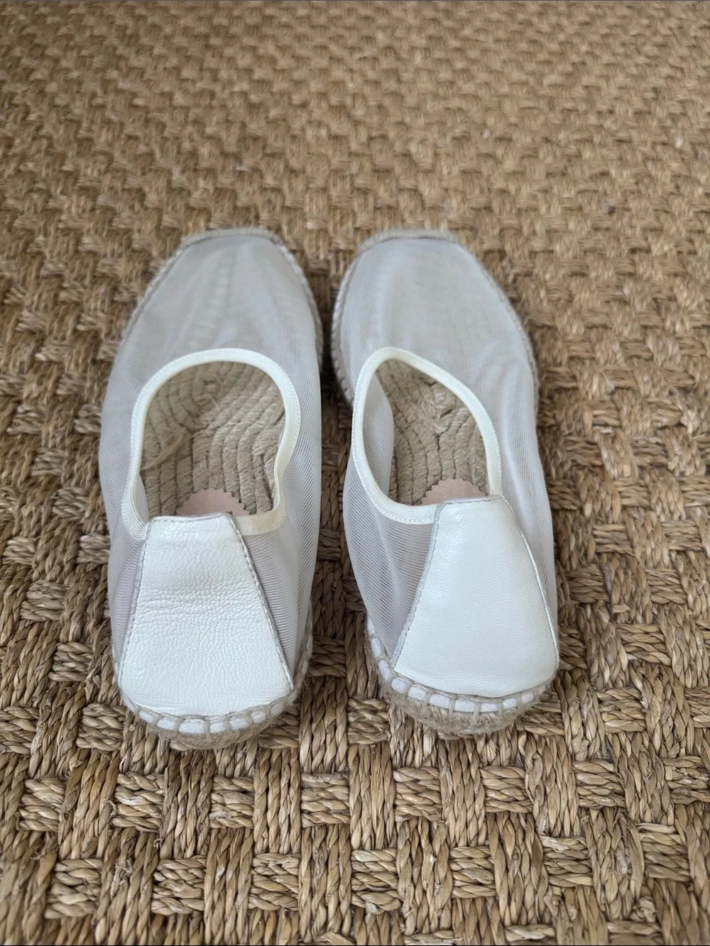 J. Crew Mesh And Leather Espadrille Slip-Ons